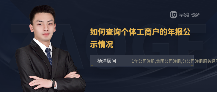 如何查询个体工商户的年报公示情况